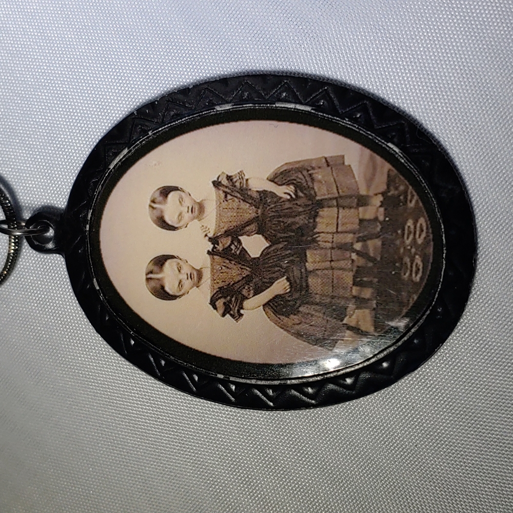 Creepy Twins Portrait Necklace